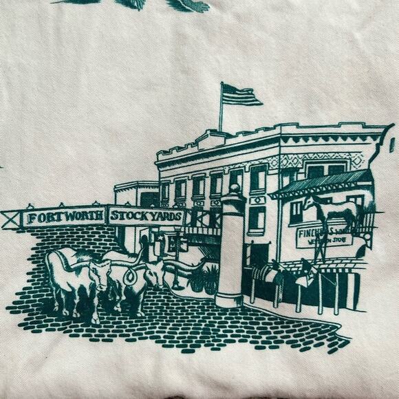 Katie Kime Fort Worth Toile Blue Green White Drawstring Waist Pajama Pants 3 XL - Picture 6 of 9